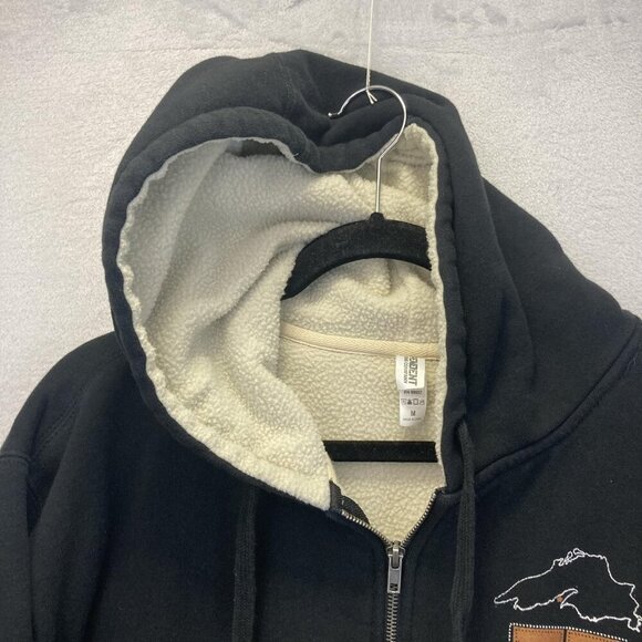 KBC Superior Beer Sherpa Lined Zip Up Hoodie Mens Medium Houghton MI Jacket - Picture 8 of 15
